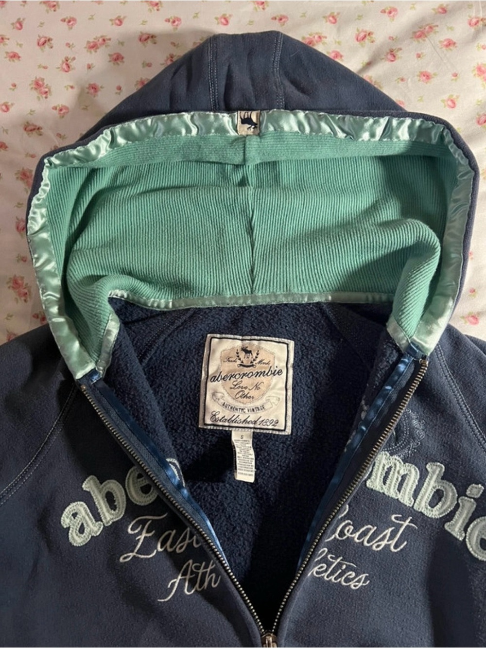 Vintage blue-mint Abercrombie zip up